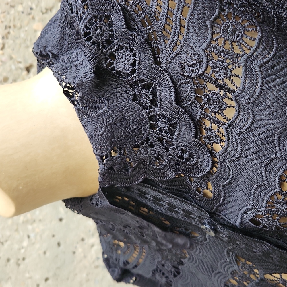 Joie black lace blouse - Picture 7 of 12